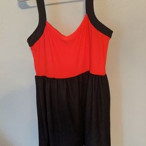 Black and red stretchy mini dress 2x from JC penny
